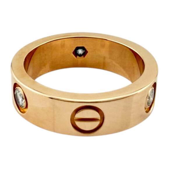 CARTIER Authentic 18k Gold Diamond Love Ring - Picture 5 of 6